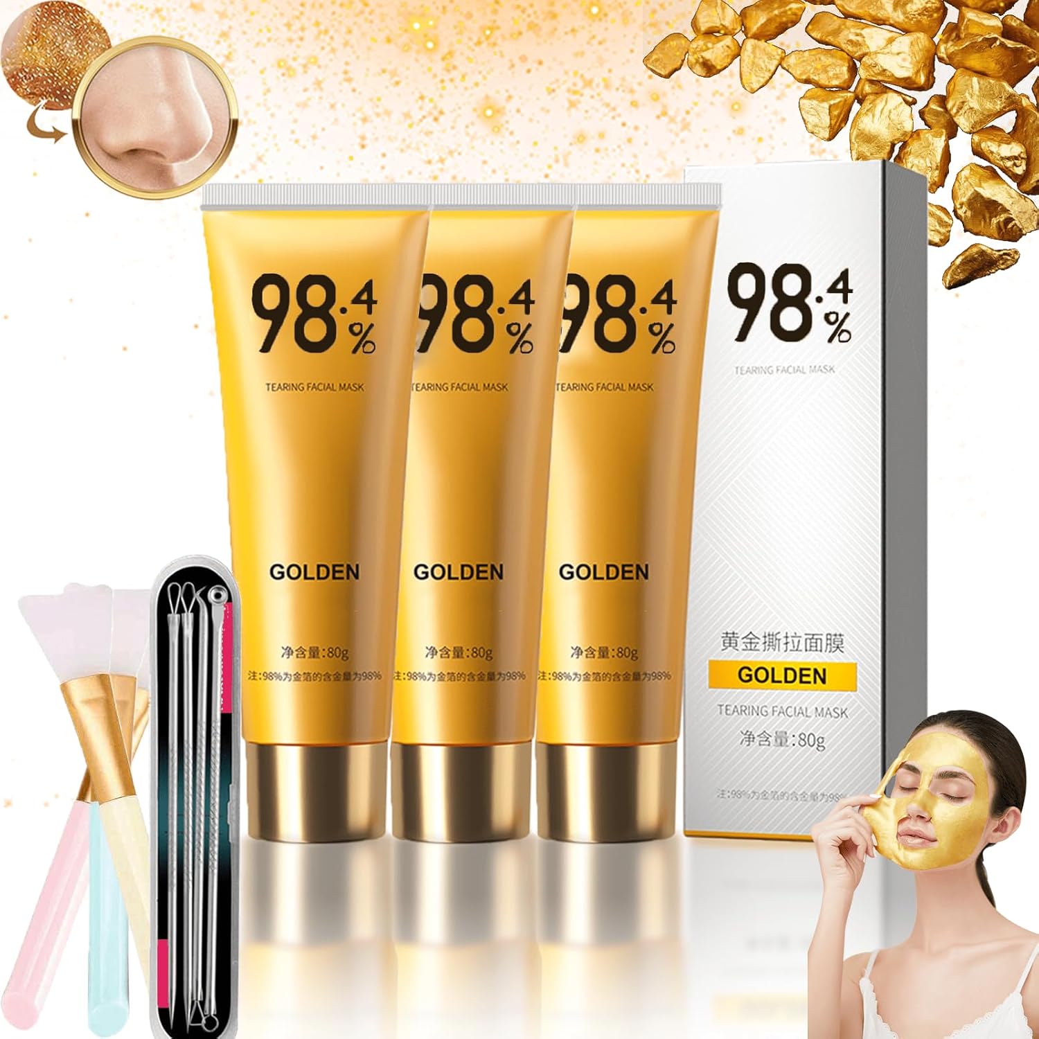 98.4% Golden Peel off Mask